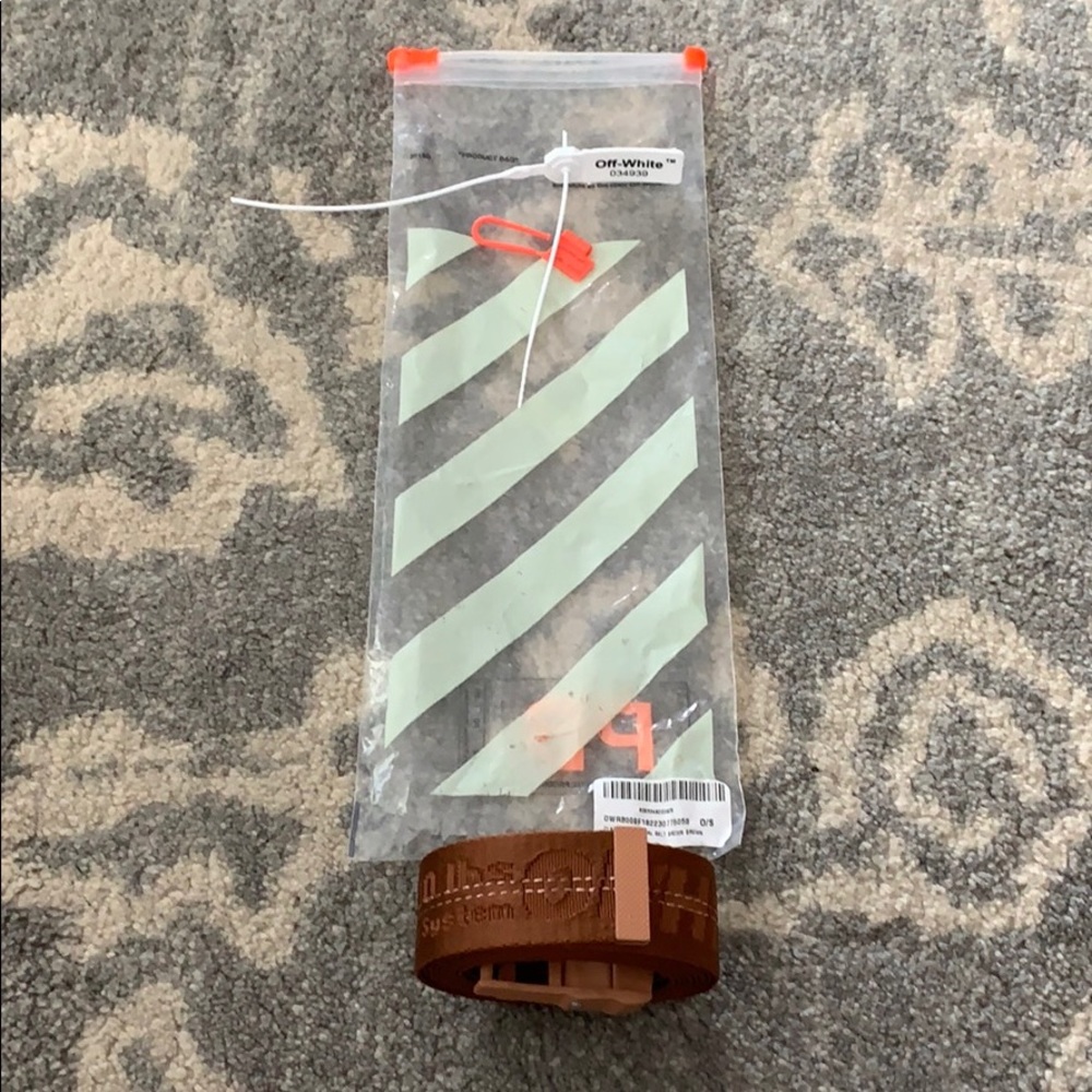Off-White Classic Industrial Belt Brown O/S